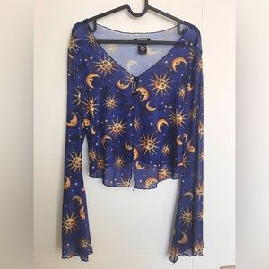 Celestial sun and moon shirt